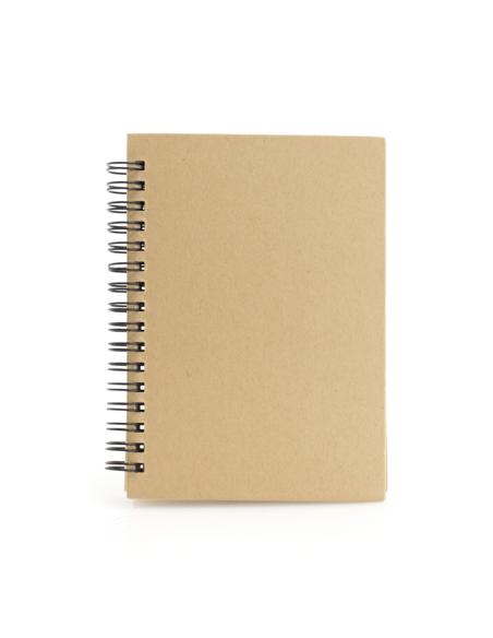 Libreta de cartón reciclado Soria A6+ espiral PERSONALIZABLE