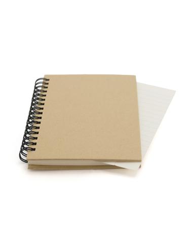 Libreta de cartón reciclado Soria A6+ espiral PERSONALIZABLE