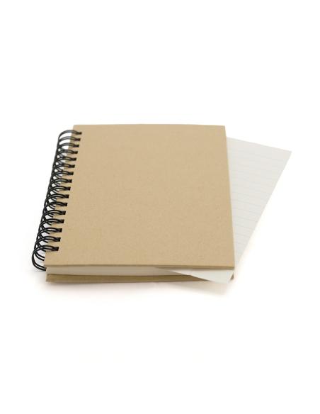 Libreta de cartón reciclado Soria A6+ espiral PERSONALIZABLE