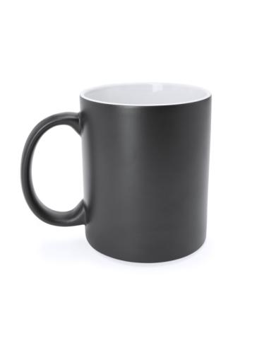 Taza cerámica Guarazoca mágica negro blanco mate especial sublimación 350ml PERSONALIZABLE