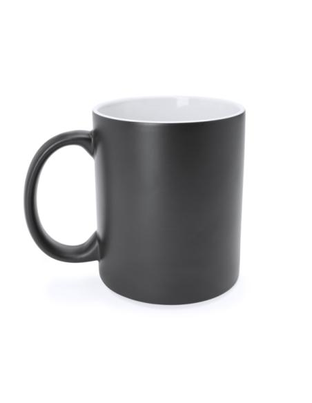Taza cerámica Guarazoca mágica negro blanco mate especial sublimación 350ml PERSONALIZABLE