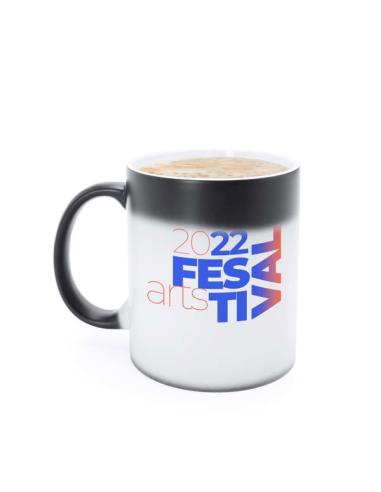 Taza cerámica Guarazoca mágica negro blanco mate especial sublimación 350ml PERSONALIZABLE