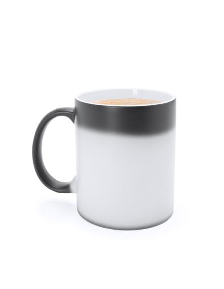Taza cerámica Guarazoca mágica negro blanco mate especial sublimación 350ml PERSONALIZABLE
