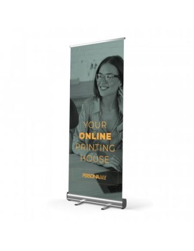 Roll-up premium con marco metálico PERSONALIZABLE