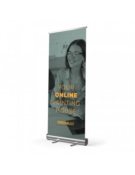 Roll-up premium con marco metálico PERSONALIZABLE