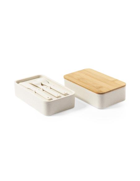 Fiambrera reutilizable de PP con tapa de bambú Bocairent 1400ml PERSONALIZABLE