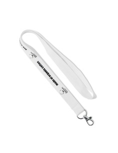Lanyard de algodón orgánico Brasov con mosquetón metálico PERSONALIZABLE