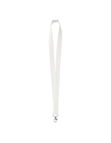 Lanyard de algodón orgánico Brasov con mosquetón metálico PERSONALIZABLE