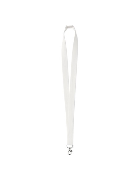 Lanyard de algodón orgánico Brasov con mosquetón metálico PERSONALIZABLE