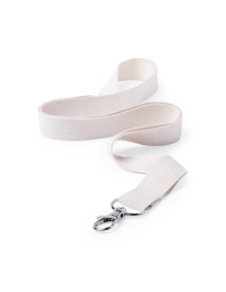 Lanyard de algodón Brighton con mosquetón metálico PERSONALIZABLE