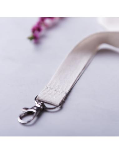 Lanyard de algodón Brighton con mosquetón metálico PERSONALIZABLE