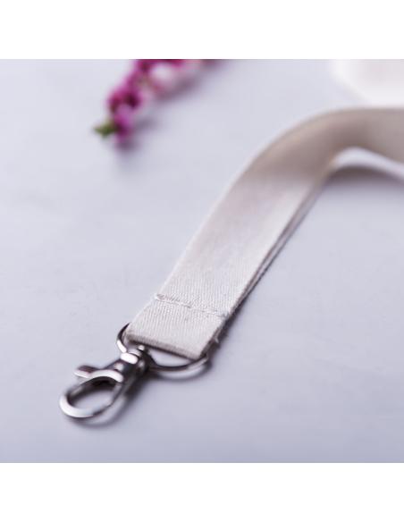 Lanyard de algodón Brighton con mosquetón metálico PERSONALIZABLE