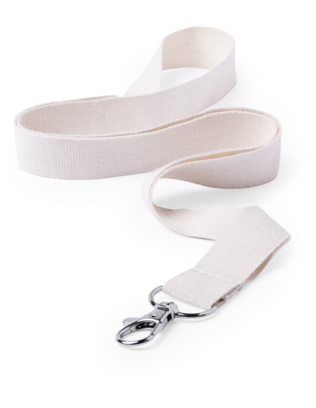 Lanyard de algodón Brighton con mosquetón metálico PERSONALIZABLE