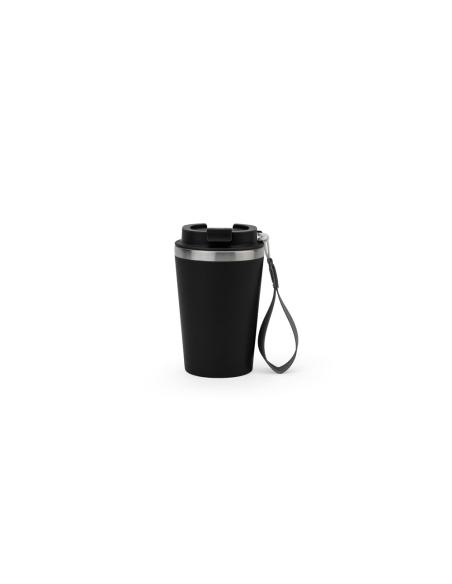 Taza térmica de acero inoxidable reciclado Seixal exterior PP acabado mate 440ml PERSONALIZABLE