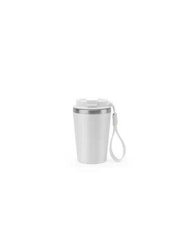 Taza térmica de acero inoxidable reciclado Seixal exterior PP acabado mate 440ml PERSONALIZABLE