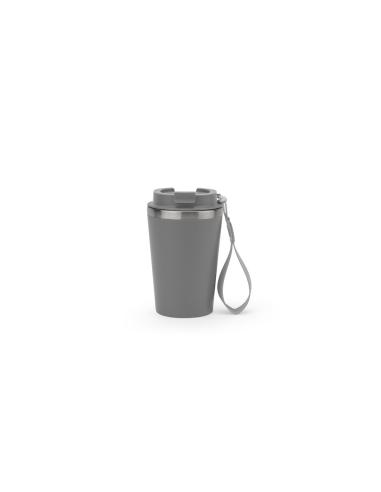 Taza térmica de acero inoxidable reciclado Seixal exterior PP acabado mate 440ml PERSONALIZABLE