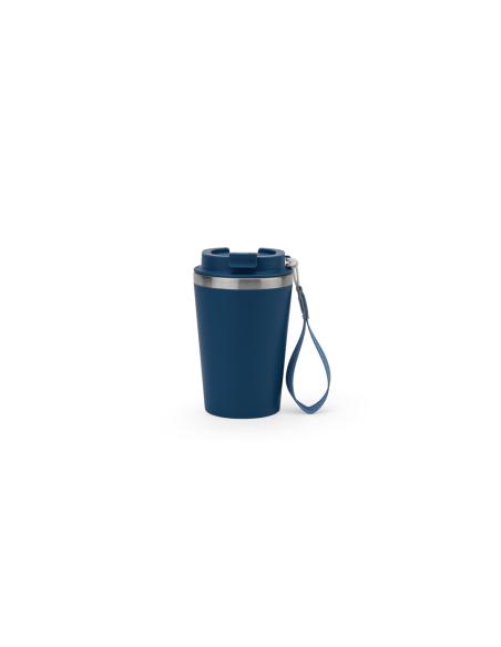 Taza térmica de acero inoxidable reciclado Seixal exterior PP acabado mate 440ml PERSONALIZABLE