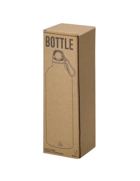 Botella de acero inoxidable reciclado Brussels con mosquetón 800ml PERSONALIZABLE