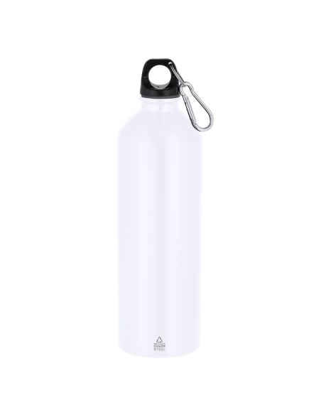 Botella de acero inoxidable reciclado Brussels con mosquetón 800ml PERSONALIZABLE