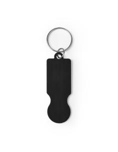 Llavero de aluminio reciclado Benijos moneda carro compra PERSONALIZABLE