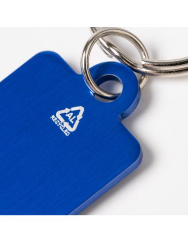 Llavero de aluminio reciclado Benijos moneda carro compra PERSONALIZABLE