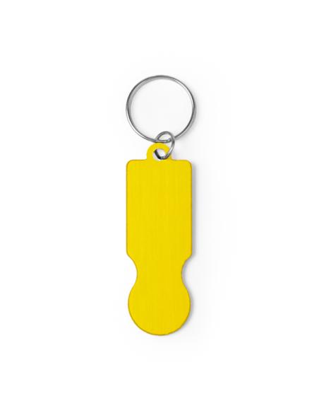 Llavero de aluminio reciclado Benijos moneda carro compra PERSONALIZABLE