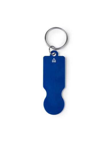 Llavero de aluminio reciclado Benijos moneda carro compra PERSONALIZABLE