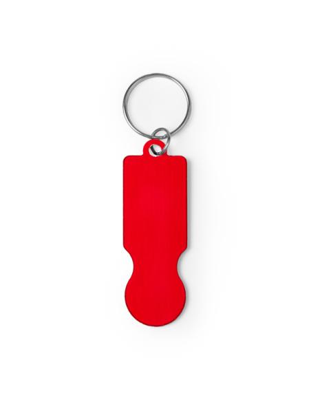 Llavero de aluminio reciclado Benijos moneda carro compra PERSONALIZABLE