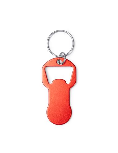Llavero de aluminio reciclado Bandama con abridor y moneda carro compra PERSONALIZABLE