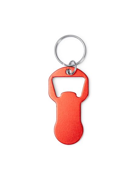 Llavero de aluminio reciclado Bandama con abridor y moneda carro compra PERSONALIZABLE