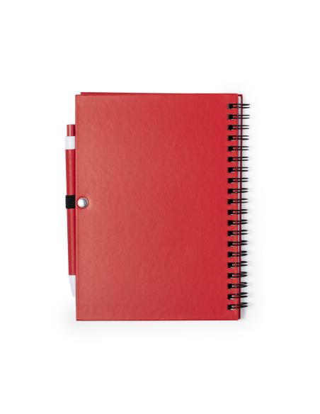 Libreta A5 de cartón reciclado Delnice espiral con bolígrafo a juego PERSONALIZABLE