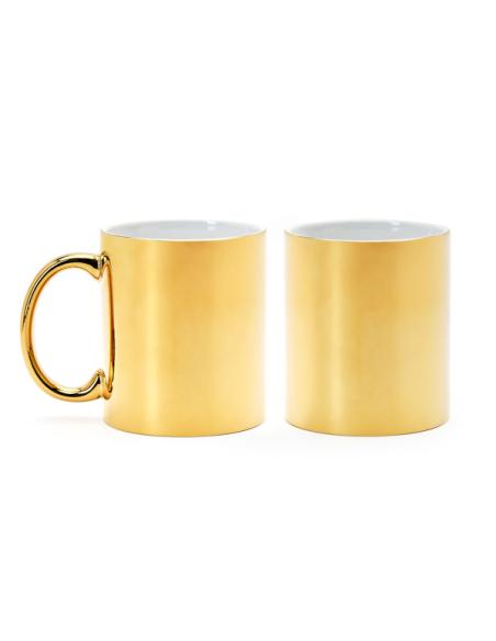 Taza cerámica La Atalaya efecto metálico especial láser 350ml PERSONALIZABLE