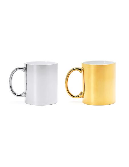Taza cerámica La Atalaya efecto metálico especial láser 350ml PERSONALIZABLE