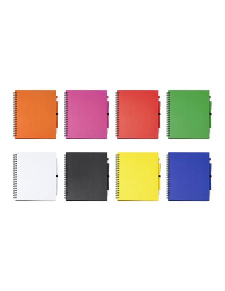 Libreta A5 de cartón reciclado La Sabina espiral con bolígrafo a juego PERSONALIZABLE