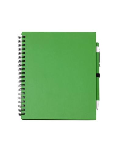 Libreta A5 de cartón reciclado La Sabina espiral con bolígrafo a juego PERSONALIZABLE