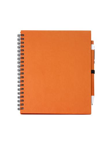 Libreta A5 de cartón reciclado La Sabina espiral con bolígrafo a juego PERSONALIZABLE