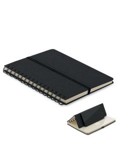 Libreta A5 de RPET Geraldton espiral con soporte para móvil PERSONALIZABLE