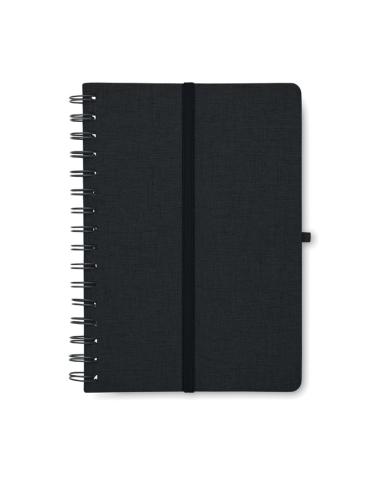 Libreta A5 de RPET Geraldton espiral con soporte para móvil PERSONALIZABLE