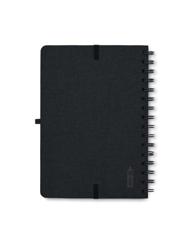 Libreta A5 de RPET Geraldton espiral con soporte para móvil PERSONALIZABLE