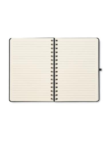 Libreta A5 de RPET Geraldton espiral con soporte para móvil PERSONALIZABLE