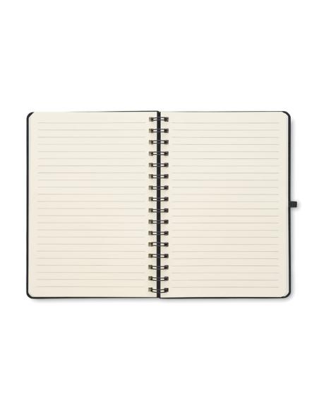 Libreta A5 de RPET Geraldton espiral con soporte para móvil PERSONALIZABLE