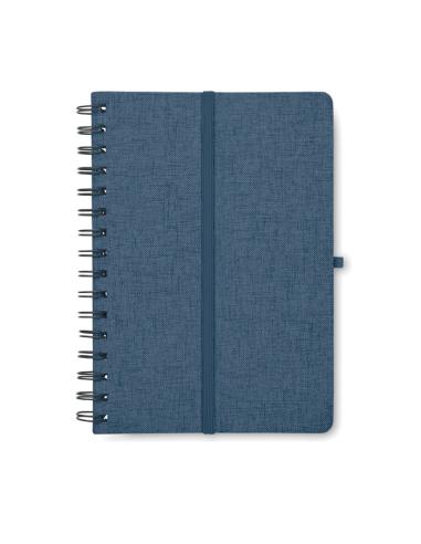 Libreta A5 de RPET Geraldton espiral con soporte para móvil PERSONALIZABLE