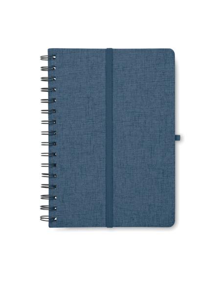 Libreta A5 de RPET Geraldton espiral con soporte para móvil PERSONALIZABLE