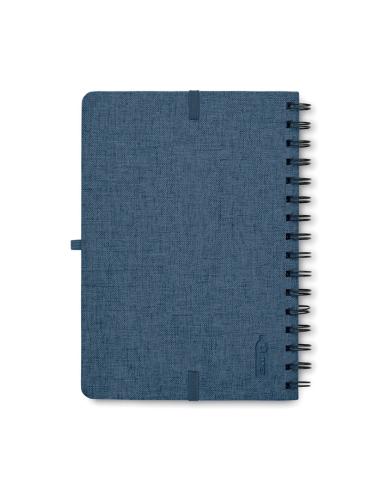 Libreta A5 de RPET Geraldton espiral con soporte para móvil PERSONALIZABLE
