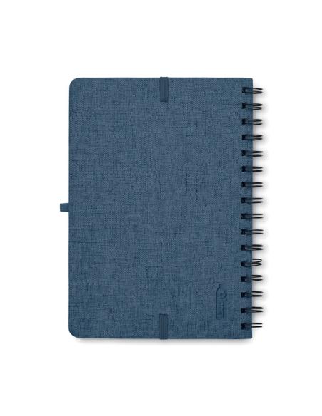 Libreta A5 de RPET Geraldton espiral con soporte para móvil PERSONALIZABLE
