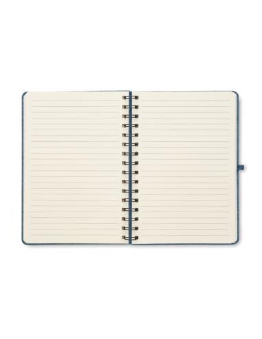 Libreta A5 de RPET Geraldton espiral con soporte para móvil PERSONALIZABLE