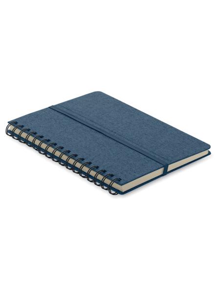 Libreta A5 de RPET Geraldton espiral con soporte para móvil PERSONALIZABLE