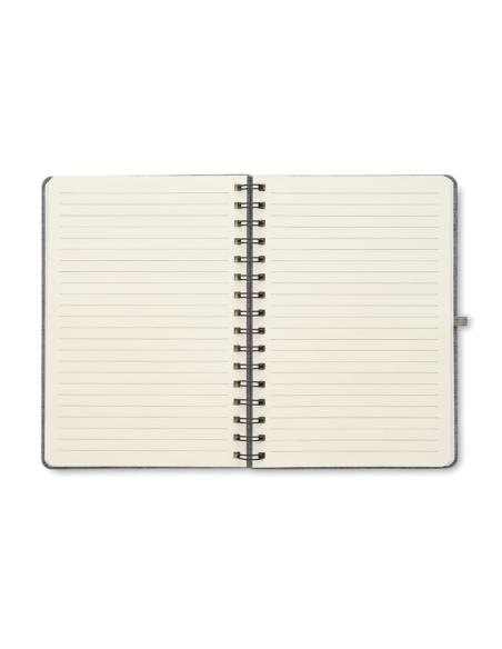 Libreta A5 de RPET Geraldton espiral con soporte para móvil PERSONALIZABLE
