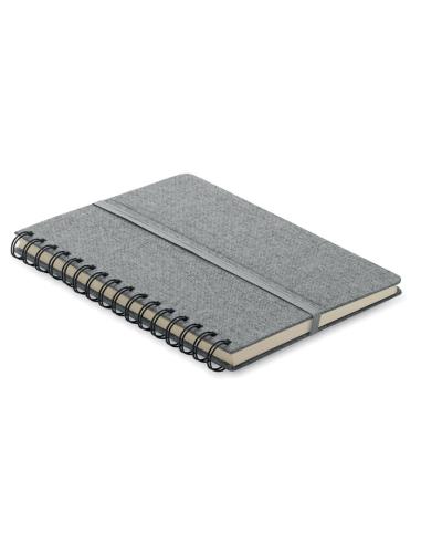 Libreta A5 de RPET Geraldton espiral con soporte para móvil PERSONALIZABLE