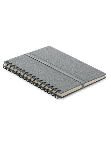 Libreta A5 de RPET Geraldton espiral con soporte para móvil PERSONALIZABLE